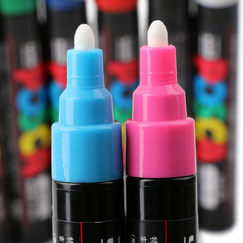 Uni Poscas Marker Pen PC-5M 1.8-2.5mm POP Poster Advertising Mark Graffiti Pen Paint Art Supplies Multi-Colores marcadores