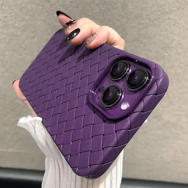 Weave Plaid Soft Silicone Cover Coque Breathable Mesh Grid Phone Case For iPhone 14 13 12 Mini 11 Pro XS Max X XR 7 8 Plus