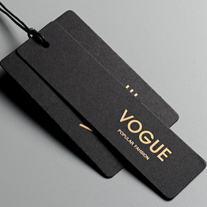 Black tshirt swing tag,high grade garment tag black cardboard swing tickets blank hang tag/.