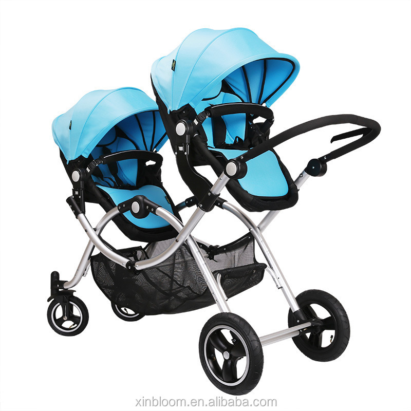 Chinese wholesale Double Seat Tandem Baby Stroller AluminumTwin Stroller TS57