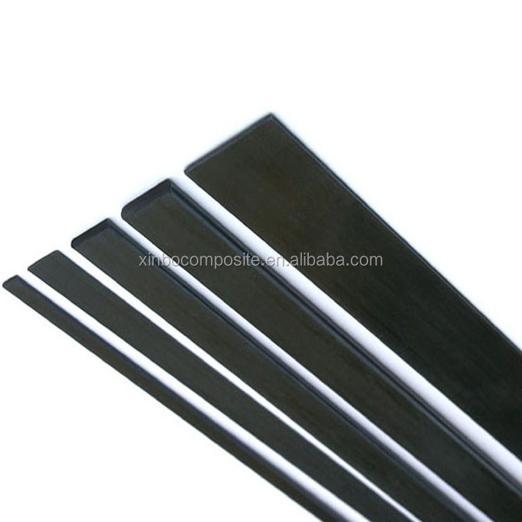 Pultruded carbon fiber flat strip square bar