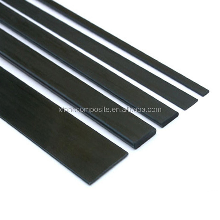 Pultruded carbon fiber flat strip square bar