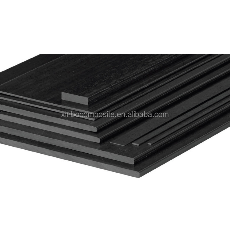 Pultruded carbon fiber flat strip square bar