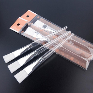 Hot Sale Cheap Plastic Transparent Hollow Handle Nylon Hair Makeup Brush Cosmetic Tools Facial Mask Brush