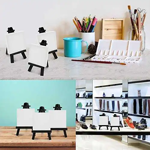 XinBowen Artists Display Black Wooden Mini Easel Acrylic Painting Canvas Party Tripod Easel For Painting