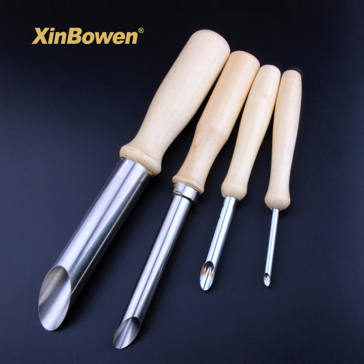 Xinbowen Factory Clay Hole Cutter 4 pcs Stainless Steel Round Hole Punch Pottery Clay Carving tools