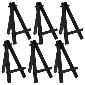 XinBowen Artists Display Black Wooden Mini Easel Acrylic Painting Canvas Party Tripod Easel For Painting