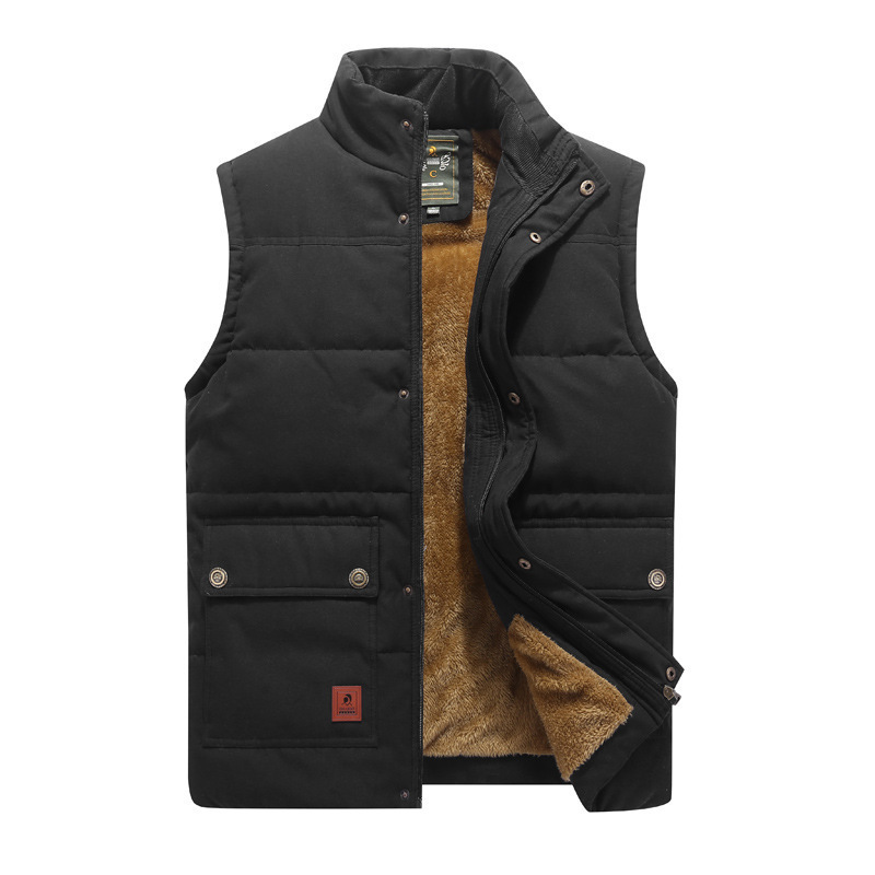 Wholesale Large size winter jackets puffer vest Sleeveless fleece men's vests & waistcoats