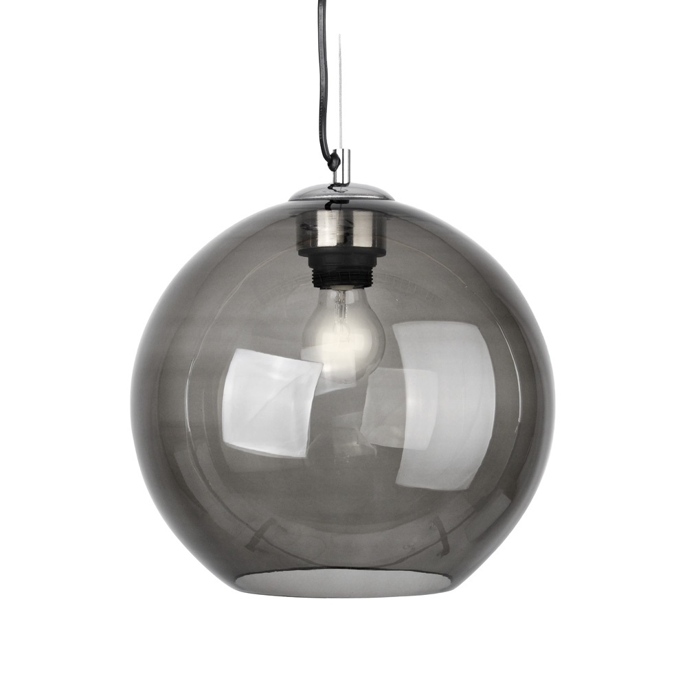 Wholesale Smoked Grey Colored Round Globe Light Cover Glass Ball Light Shade Sphere light fixture replacement