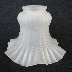 Bell glass lamp shade in the shape of a flower frosted glass light cover