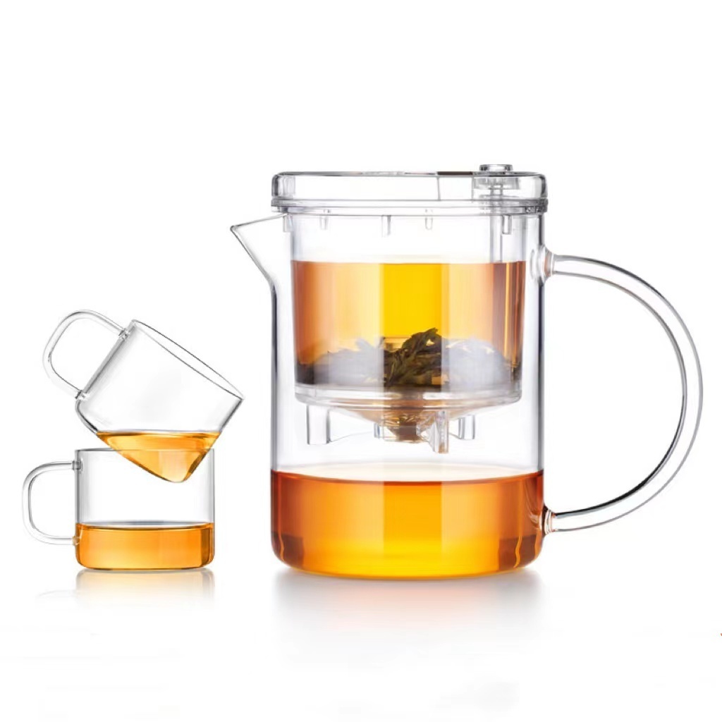 SYL 350mL Heat-resistant Glass Tea Pot Kettle Loose Leaf Tea Maker With Built In Infuser And Removable Filter