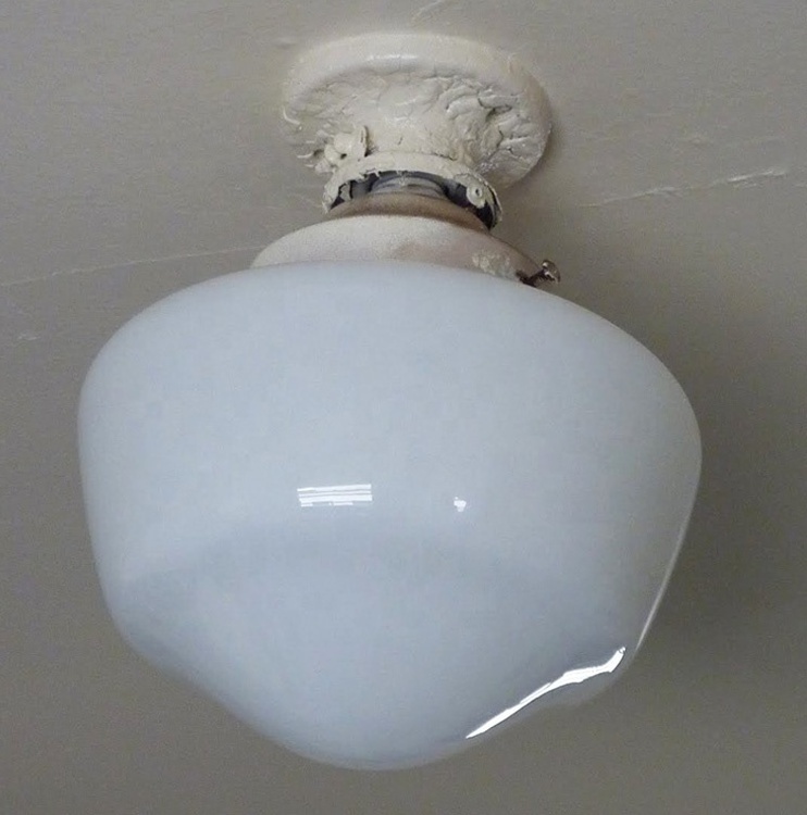 Light Fixtures Replacement Vintage antique white milk school glass ceiling light fan shade cover