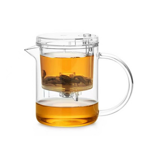 SYL 350mL Heat-resistant Glass Tea Pot Kettle Loose Leaf Tea Maker With Built In Infuser And Removable Filter