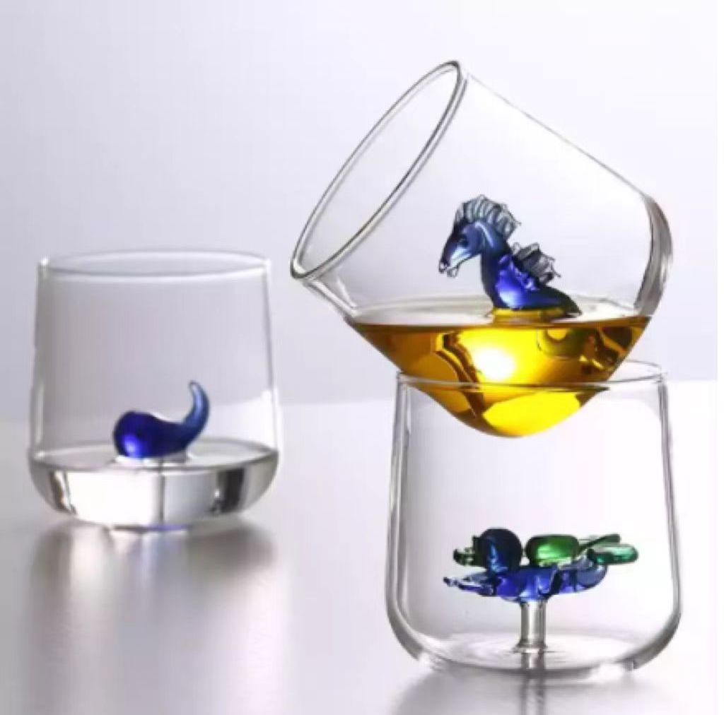 Creative animal glass water glasses are available girl's cute cup gift fashion glass gift festival