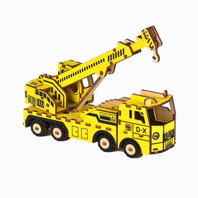 Toy 3D Puzzle Engineering Crane Manufacturer Wooden Chinese Gives Children 30 Unisex Jigsaw Puzzle 2 to 4 Years,5 to 7 Years