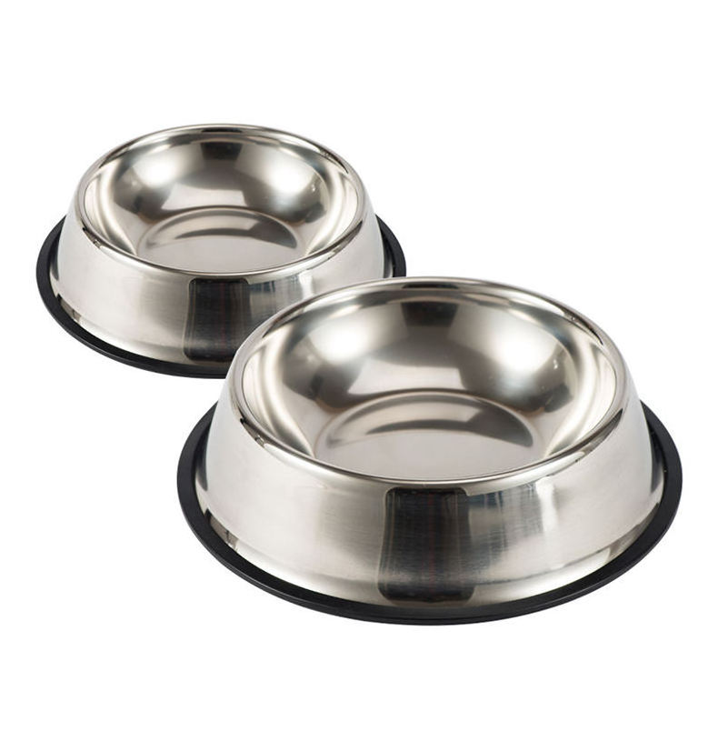 Customized design pattern Stainless Steel  Anti-slip thickened Pet Bowl Bite-resistant Dog Food Drinking Bowl