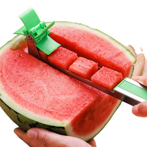 Watermelon Slicer Cutter Knife Windmill Watermelon Cutter Stainless Steel Knife Corer Fruit Tool