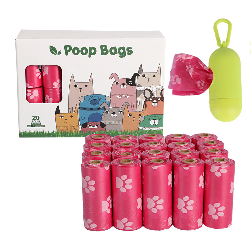 Custom Wholesale Leakproof Extra Thick Biodegradable With lavender jasmine Scented Dog Waste Poop Bags