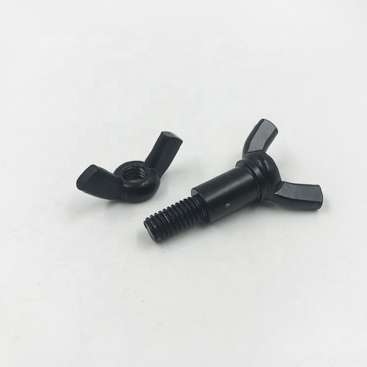 Black oxide DIN316 wing bolts Customized Supply Butterfly Bolt And Nut Thumb Hand Screws Wing Bolts