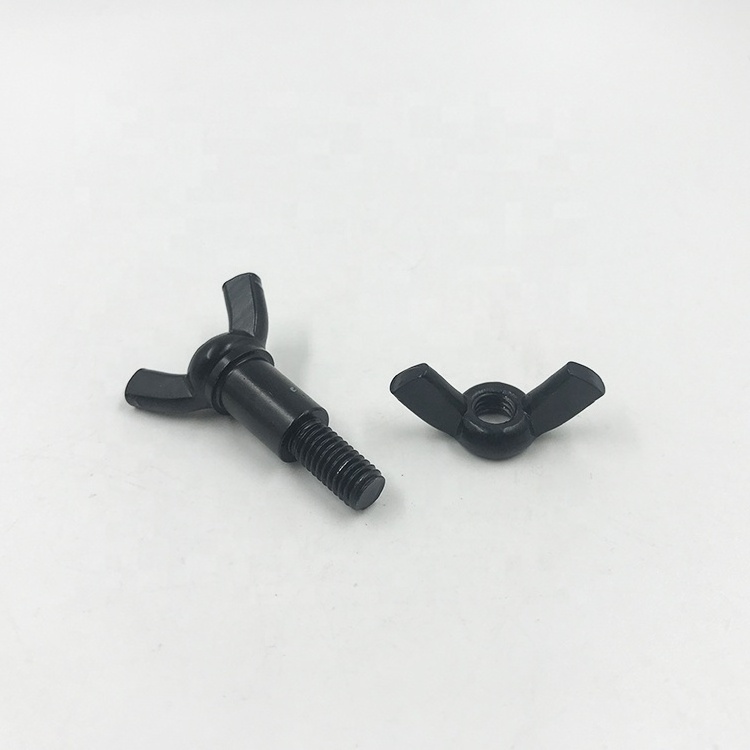 Black oxide DIN316 wing bolts Customized Supply Butterfly Bolt And Nut Thumb Hand Screws Wing Bolts