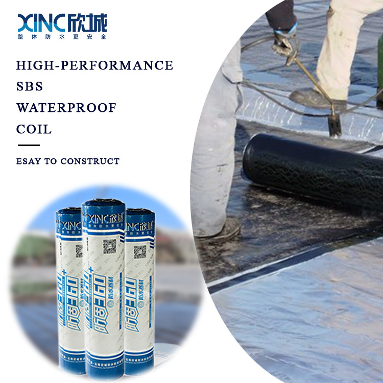 XINC 3 mm  SBS Hot Sale Aluminum Film Modified Asphalt Waterproof Membrane Waterproofing for Roof Underlayment