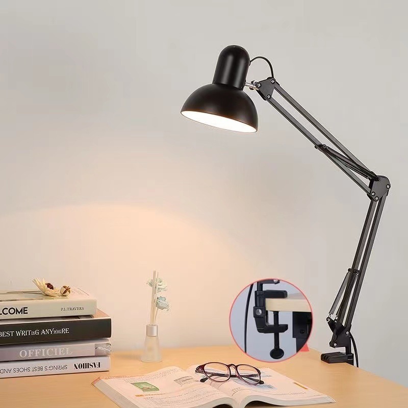 Modern Lights For Home Adjustable Long Swing Arm Foldable Table Lamp Reading Table Lamp