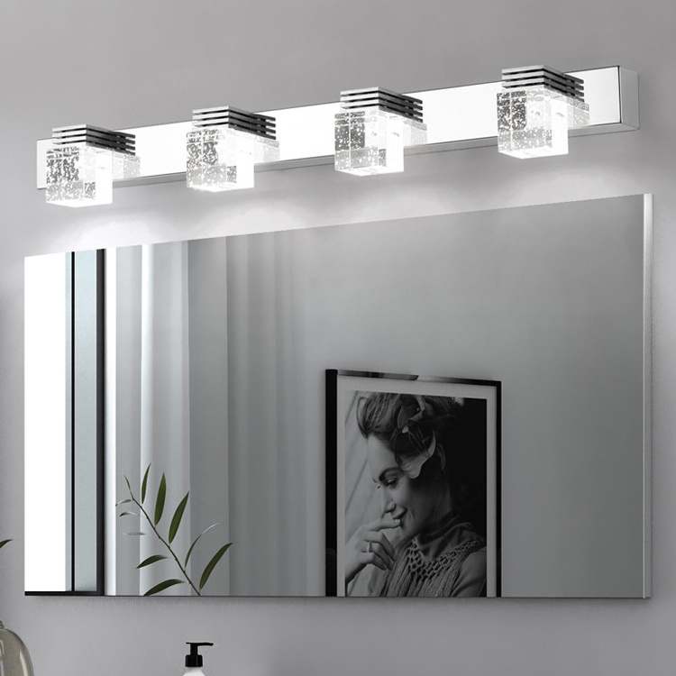 1/2/3/4/5/6 Lights Modern Shiny Bubble Crystal Bathroom Vanity Light Fixture Wall Lamp For Mirror