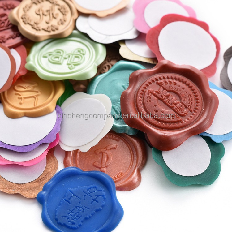 Factory Cheap Price Custom Wax Seal Sticker Self-adhesive Water-resistant 3D Sealing Wax Stickers