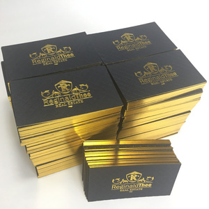 Wholesale Price Premium Custom Gold print embossed gold foil business cards