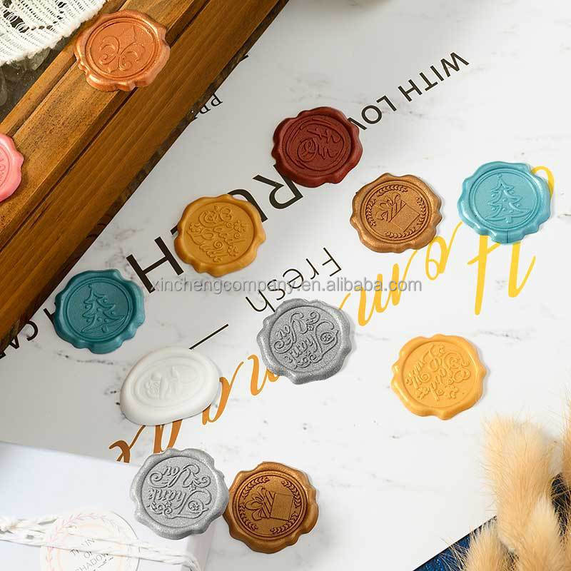 Customized Envelope Supplies Wax Seal Stamp for Invitation Envelopes Gift Wrapping Wedding invitation Self Adhesive Wax Stickers