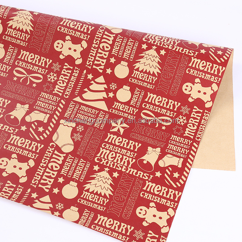 Custom logo size Wrapping Paper Custom Christmas Wrapping Paper Packing Paper