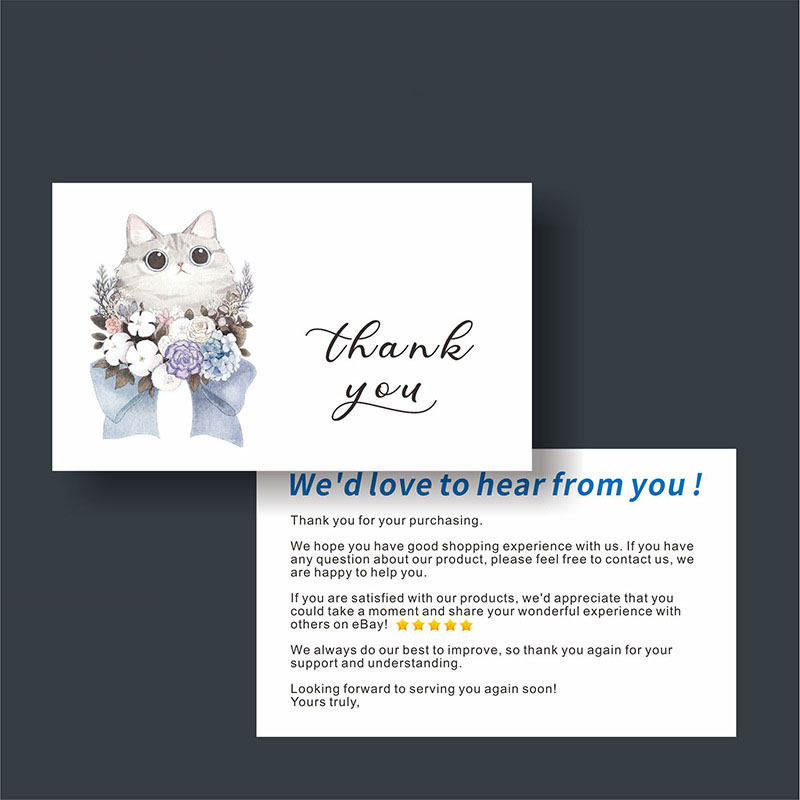 Customized logo size large thank you card greeting card Thank You Card