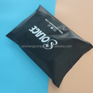 Custom black  clothing packaging plastic courier mailing mailer shipping envelopes biodegradable poly bag