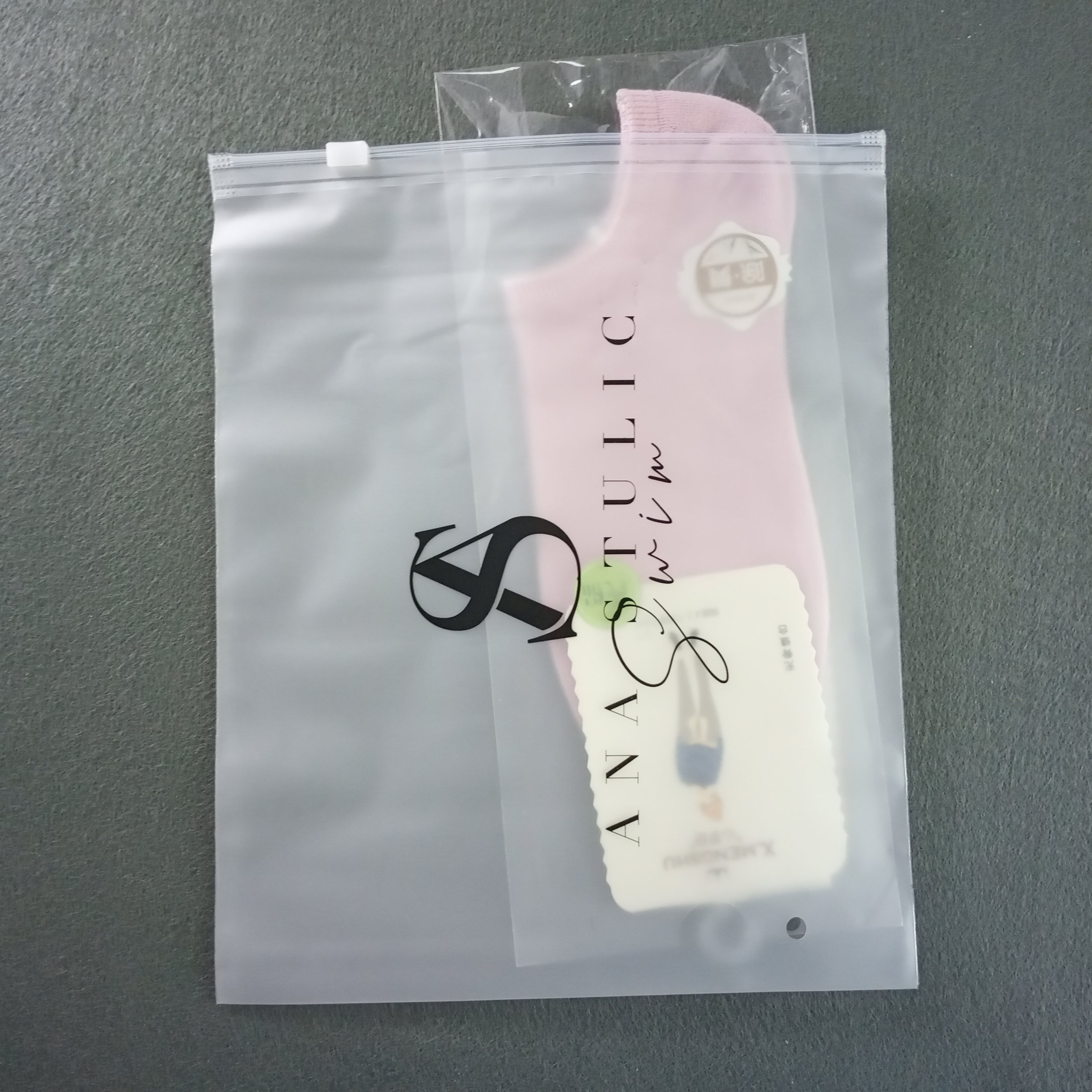 OEM customized printing own logo zip lock frosted clear plastic bags plastic zipper bag packaging