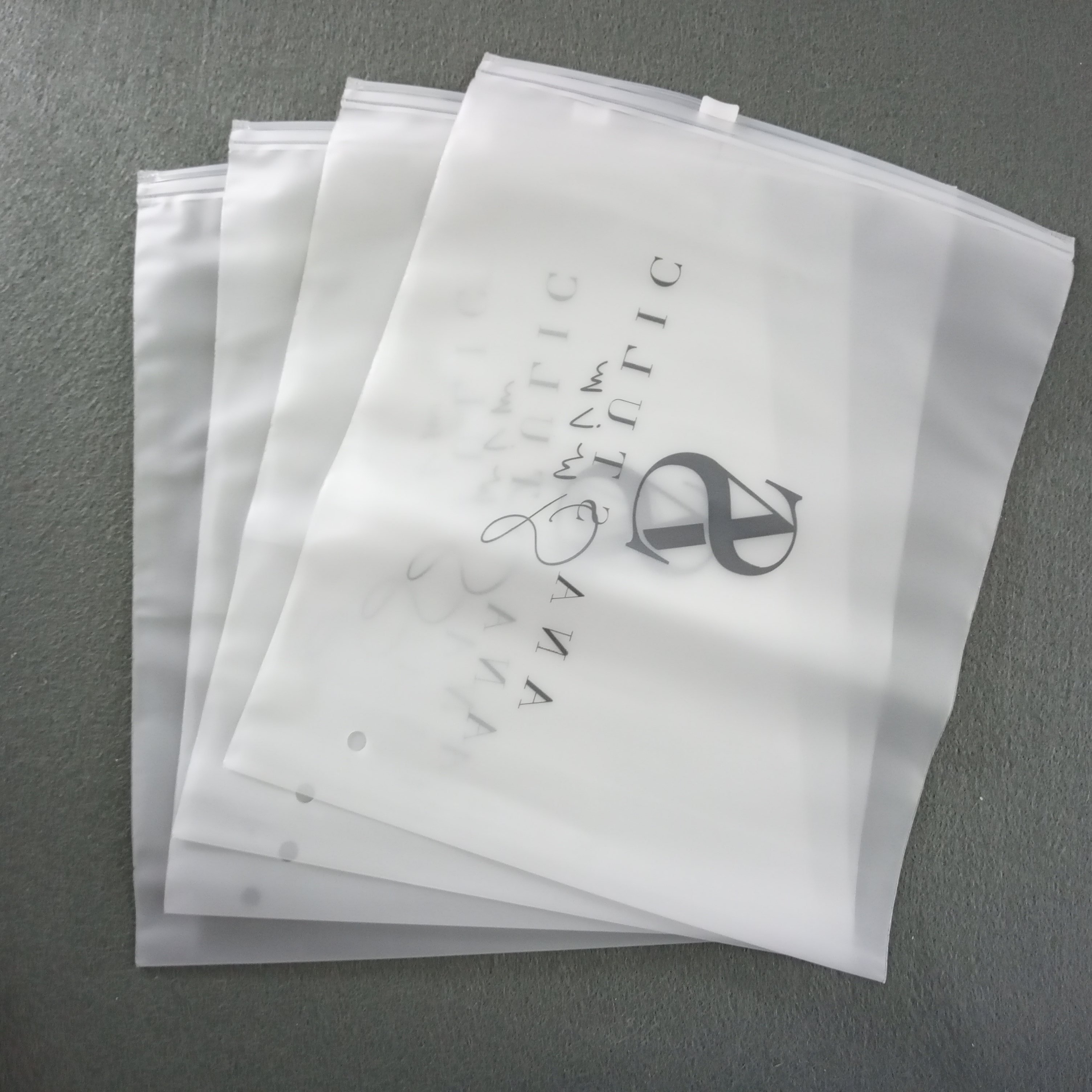 OEM customized printing own logo zip lock frosted clear plastic bags plastic zipper bag packaging