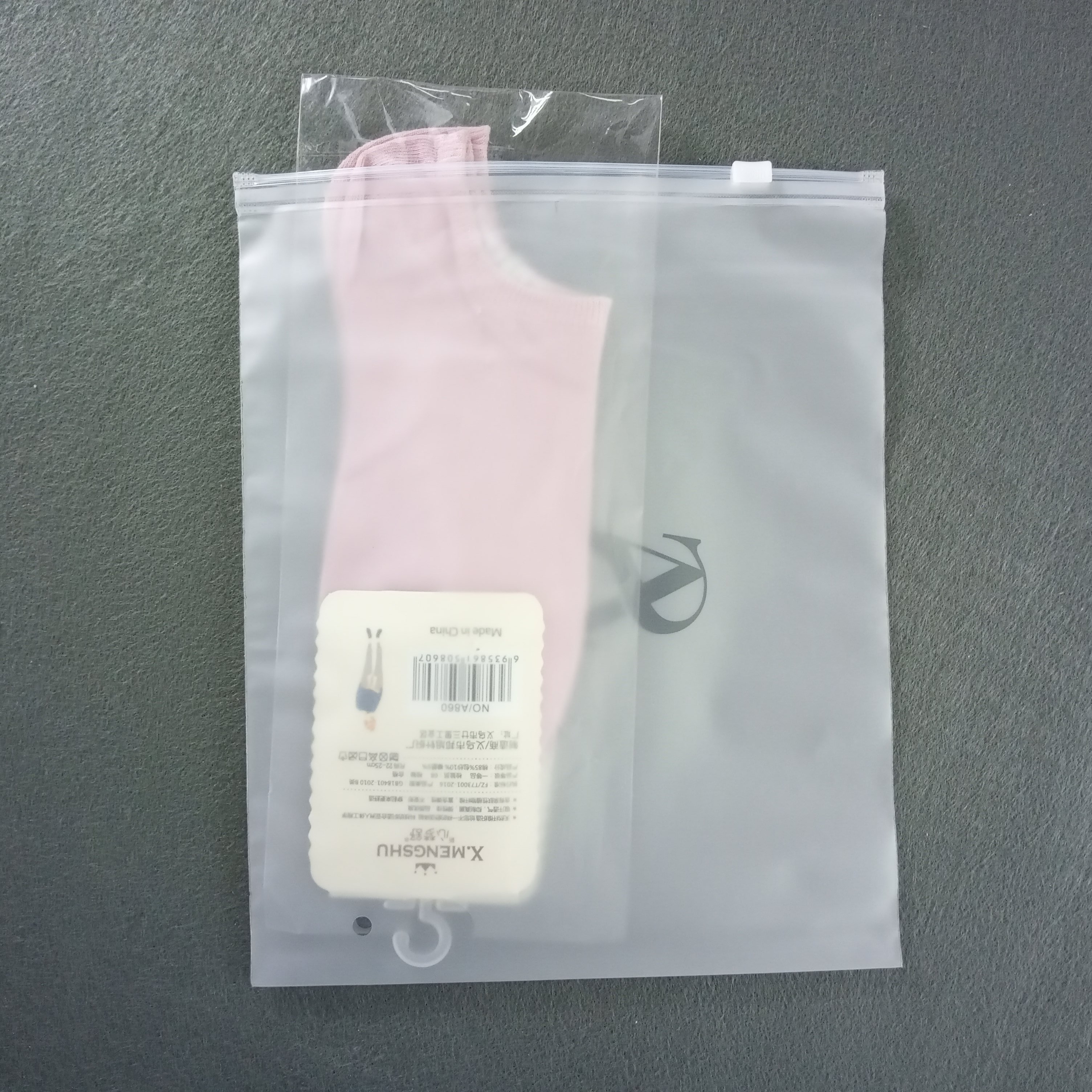 OEM customized printing own logo zip lock frosted clear plastic bags plastic zipper bag packaging