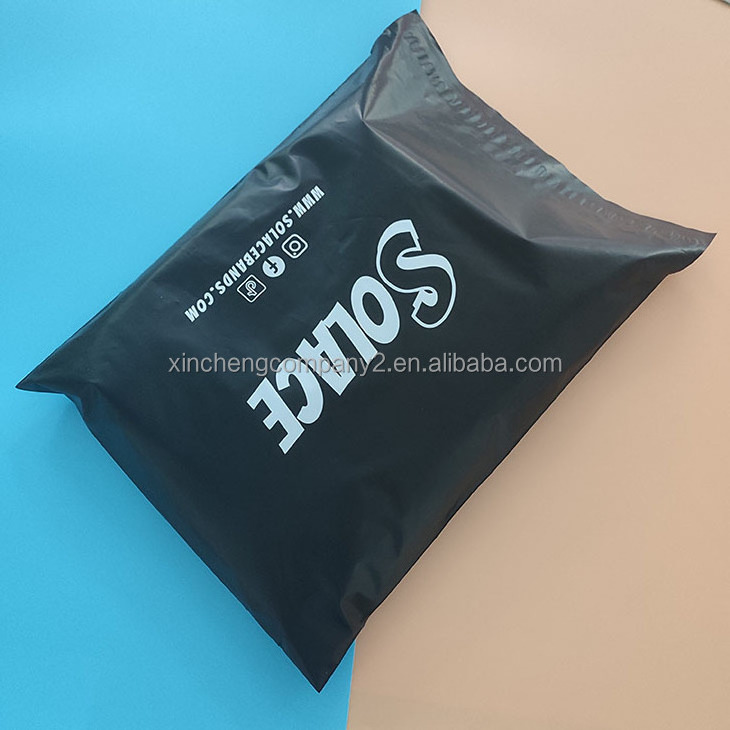 Custom black  clothing packaging plastic courier mailing mailer shipping envelopes biodegradable poly bag