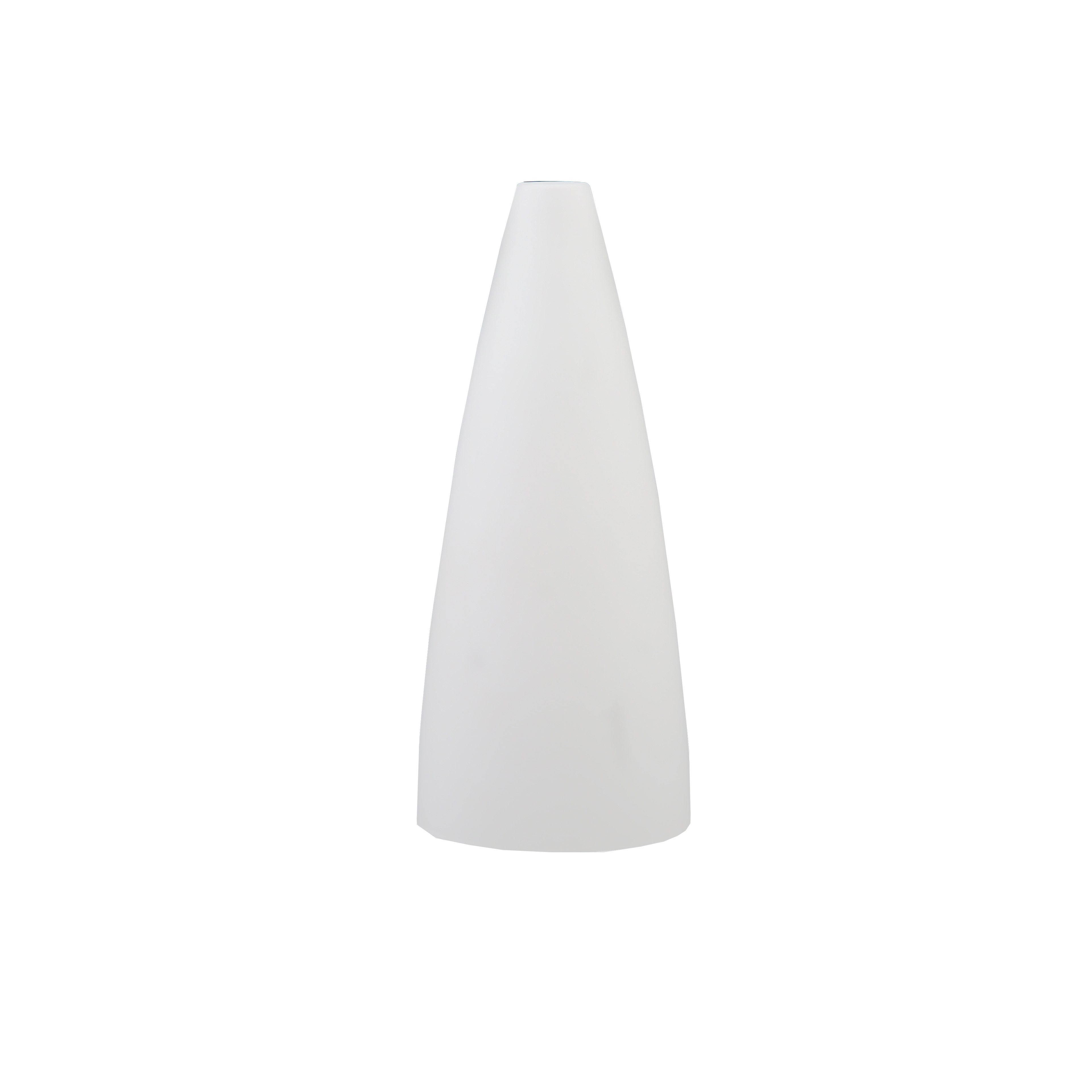 hand blown acid frosted opal white long cone shape glass lampshade milk white glass light diffuser lampshade