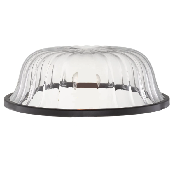 Modern Farmhouse Semi-Flush Mount Ceiling Light With Glass Lamp Shade