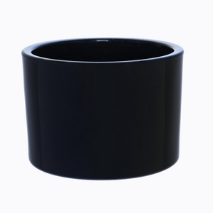 New design Empty Black Glass votive candle holders decorative Glass round candle jar for wedding party