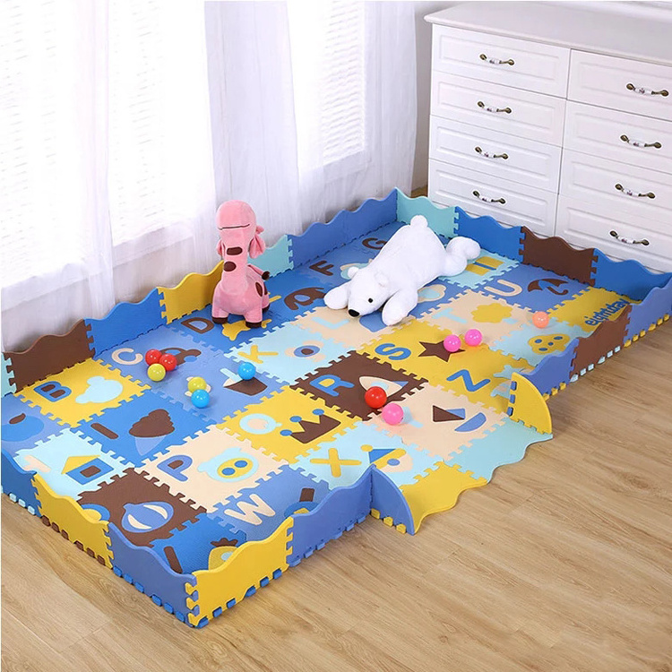 2024 new fashion China Donguan manufacturer eco friendly baby floor anti slip interlinking eva mat tatami Mat for Children