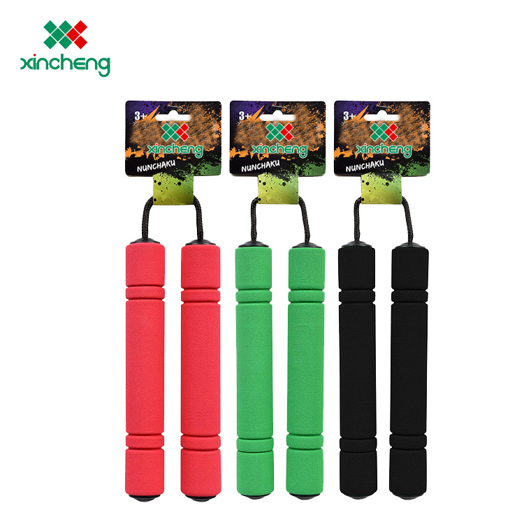 Kung fu eva Foam nunchakus with sponge handle nunchakus children for kids paly toy made in china