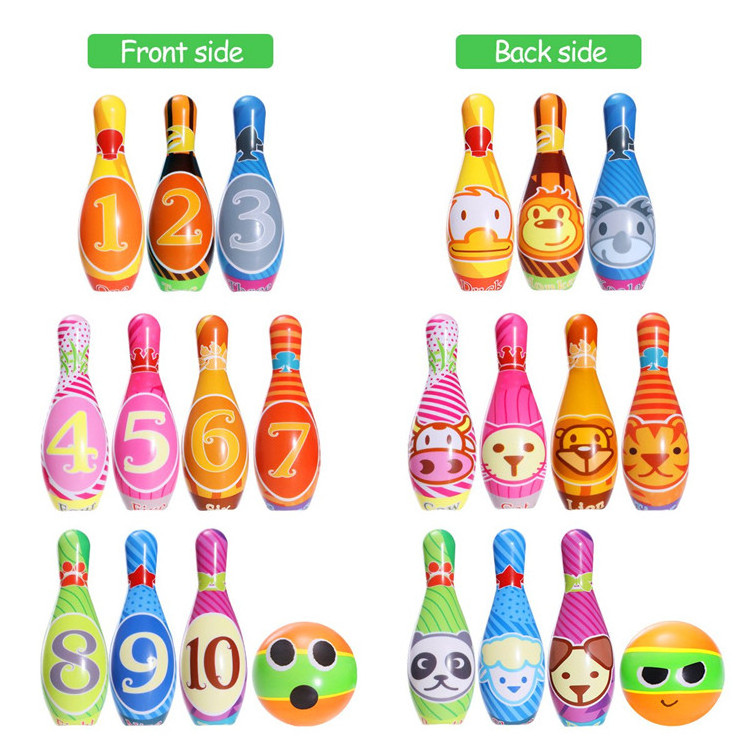 2024 High quality custom kids toy bowling set eva foam bowling ball and bowling pin for kids playing for Christmas gift