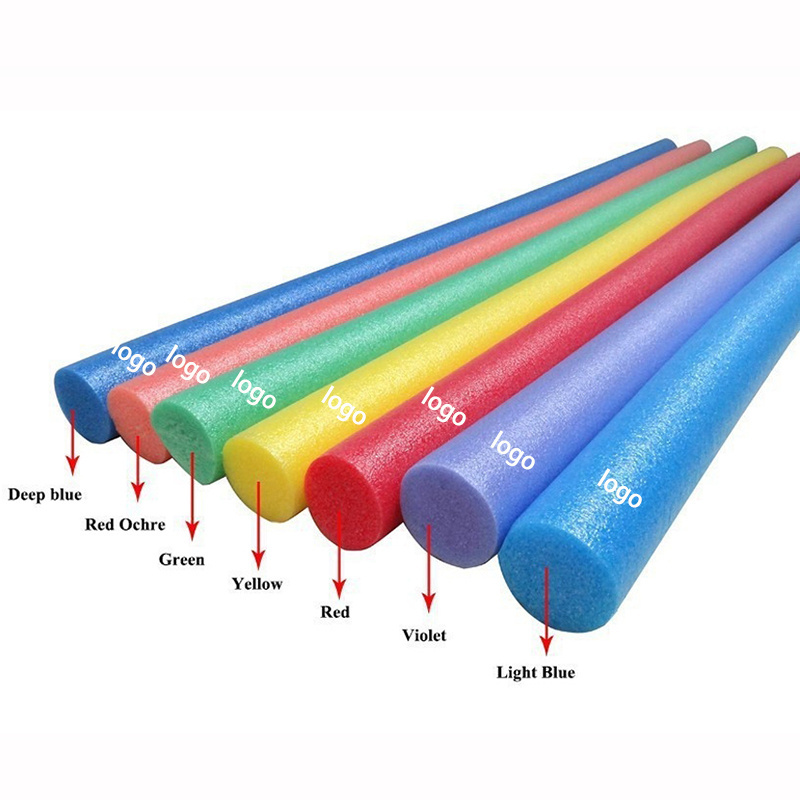 Wholesale Free Sample Chinese manufacturer Colorful hollow EPE tube Float Water Woggle floating Swimming foam noodle for pool