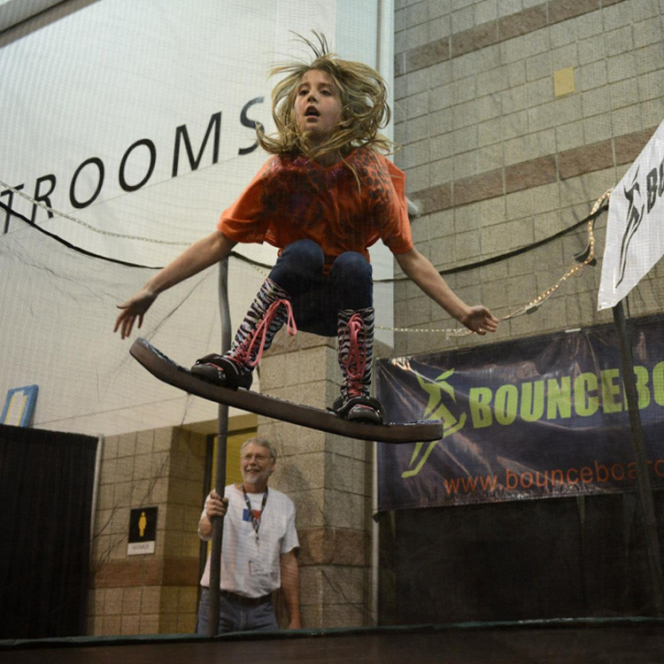 Black Trampoline Board - Trampoline Skills and Training Board - Fun Bounce Board - Great Trampoline Accessories for Ages 6 +