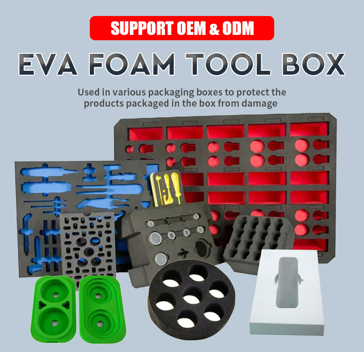 Factory Custom Size Toolbox Wrench Cutting Eva Sheets Case Foam Inserts Tool Box Shadow Kaizen Foam For Tool Organized