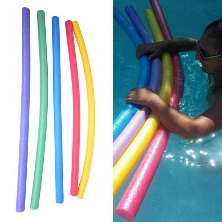 Wholesale Free Sample Chinese manufacturer Colorful hollow EPE tube Float Water Woggle floating Swimming foam noodle for pool