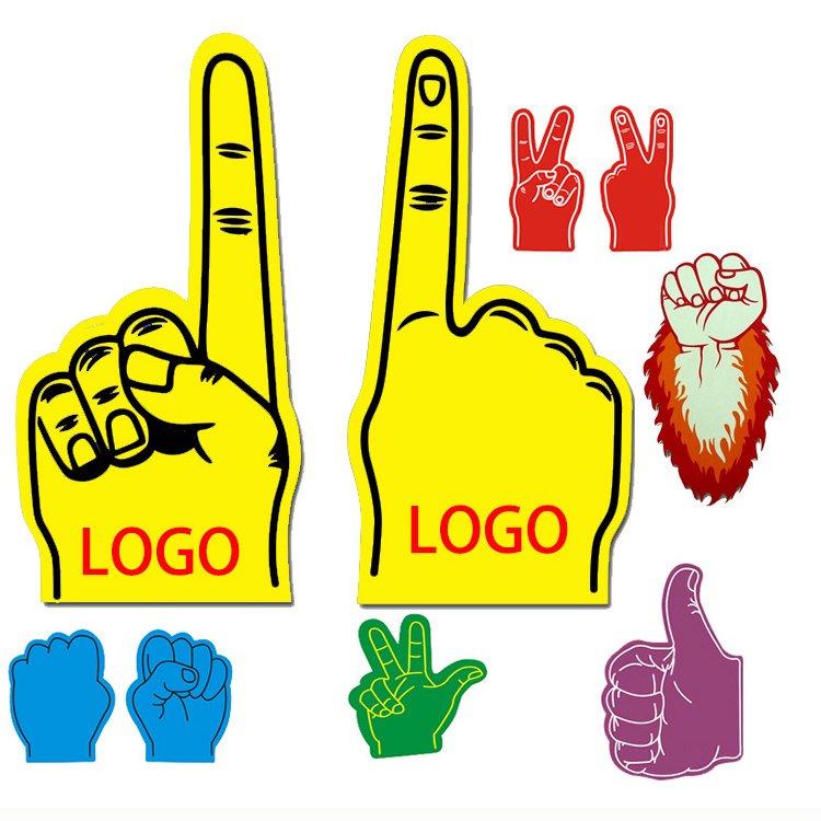 Wholesale Custom Non-toxic 10MM Big Toy Struggle with fists refuel shape EVA foam/Sponge fist finger fan cheering foam hands