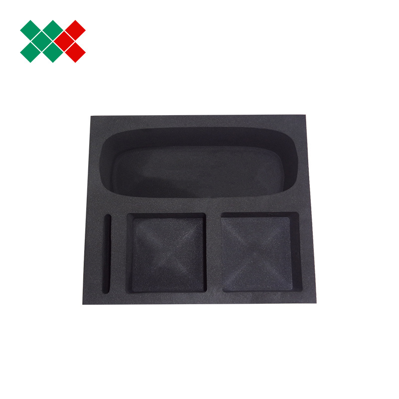 2024 Custom Die Cut CNC Milled Or Routed EVA Foam Insert 2 Tone Protective Packaging flower box black foam insert with ribbon