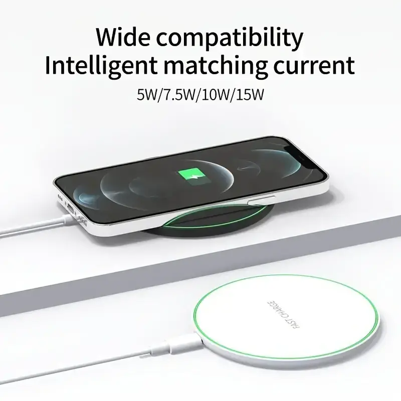 CE FCC ROHS Ultrathin 10W 15W Fast Wireless Charger qi Certified Aluminum Alloy Smart Phone Charger